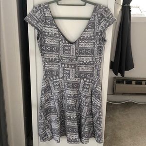 Grey and white hollister skater dress